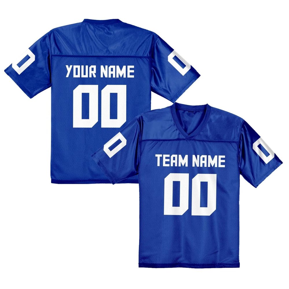 Custom Replica Football Jersey, Football Uniform, Personalize Your Team Name and Number, Fans Gift Men Women Youth,S-6XL Royal