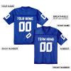 Custom Replica Football Jersey, Football Uniform, Personalize Your Team Name and Number, Fans Gift Men Women Youth,S-6XL Royal view 2