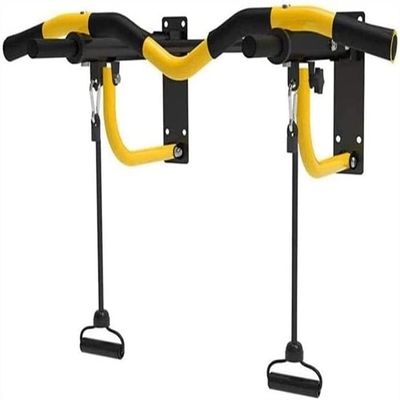 BUZZNN Wall Mounted Doorway Pull Up Bar, Multifunctional Chin Up Bar, Portable Fitness Door Bar, Home Gym Strength Training Equipment, Perfect for Indoor Outdoor Use (Color : Yellow)