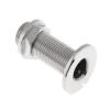 1Pack Stainless Steel 316 Straight Thru Hull Fitting Drain Thread Hose Barb Scupper Hose with NutMarine Bilge Pump Drain Vent Aerator Hose Yacht Water Outlet Port (Horse ID:1 1/2") view 2