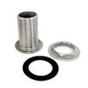 1Pack Stainless Steel 316 Straight Thru Hull Fitting Drain Thread Hose Barb Scupper Hose with NutMarine Bilge Pump Drain Vent Aerator Hose Yacht Water Outlet Port (Horse ID:1 1/2") view 4