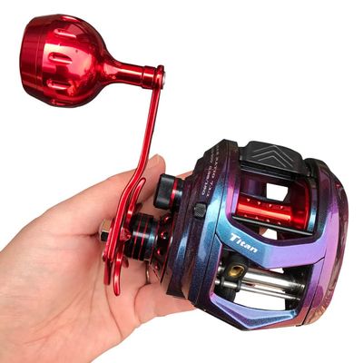 JOTOUCH Slow Pitch Jigging Reel Max Drag 17kg Gear Ratio 7.1:1 Aluminum Metal 11+1BB Baitcasting Reel Fiber Drag Power Casting Shore Fishing Reel Saltwater Reel(Left Hand)