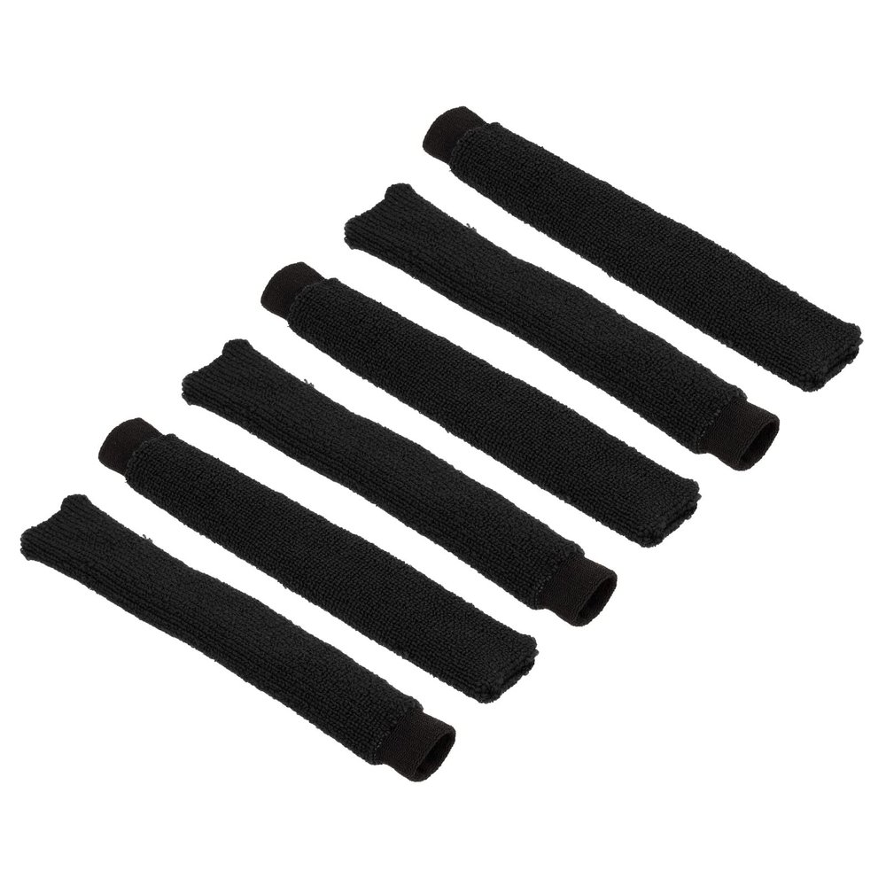 PATIKIL Cotton Feeling Badminton Towel Grip, 6 Pack Nylon Tennis Racket Overgrip Racquet Grip Hand Glue Anti-Skid Sweatband for Golf Bike Handle, Black