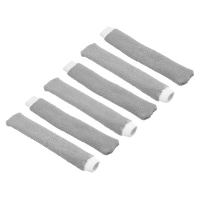 PATIKIL Cotton Feeling Badminton Towel Grip, 6 Pack Nylon Tennis Racket Overgrip Racquet Grip Hand Glue Anti-Skid Sweatband for Golf Bike Handle, Light Grey
