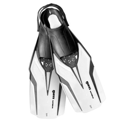 MARES Nateeva Snorkeling Fins | Open Heel Swimming Flippers for Adults & Juniors, White, Small/Medium