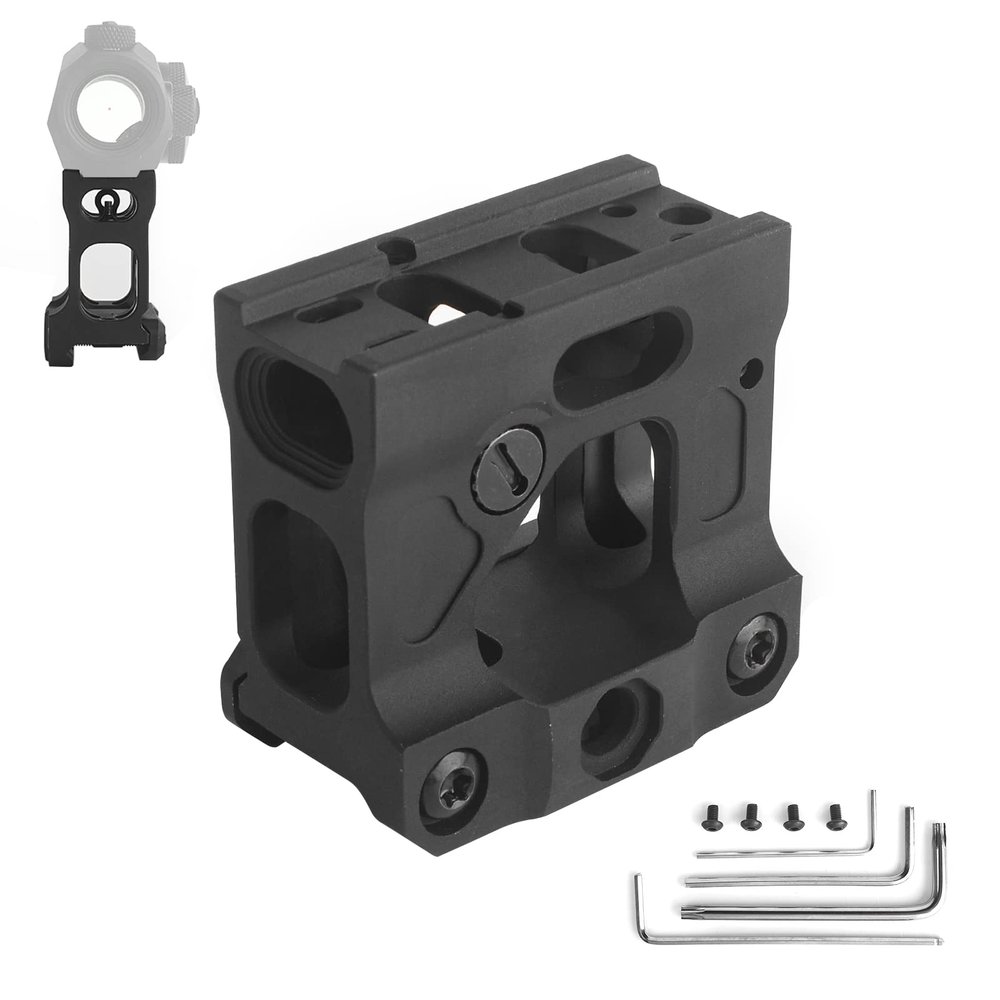 rdzzwxw Red Dot Riser Mount, 2" Picatinny Riser Mount Optic Riser Tactical Scope Sight Riser Mount for T1 T2 H1 H2 Optic Sight Scope, Fit for 20mm Picatinny Rail