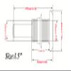 1Pack Boat Thru Hull Fitting Hose Barb with NutMarine 316 Stainless Steel Boat Drain Pipe Yacht Hardware Accessories-Lengthened Style (Horse ID:1 1/2") view 4
