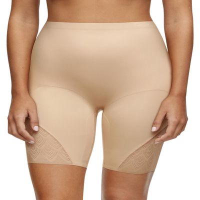 Chantelle Lace High-Waist Thigh Shaper XS, Nude Blush