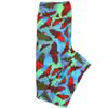 Lularoe Tall Curvy (TC) Halloween Bats Flying Red Green Blue Purple Buttery Soft Leggings 7083-A18 fits Adult Women Sizes 12-18 view 1