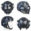 Tactical Full Airsoft Mask & Tactical Helmet with Tactical Headset,Ear Hearing Protection Noise Cancelling,Full Face Skull Mask Clear Goggle Paintball Gear (T-Black Helmet) view 2