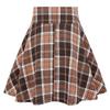 IDEALSANXUN Plaid Dresses for Women 2025 Fall Winter Casual Tartan Tweed Flannel Corduroy Sweater Dress Mini Skirt, Plaid Brown New, L view 2