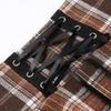 IDEALSANXUN Plaid Dresses for Women 2025 Fall Winter Casual Tartan Tweed Flannel Corduroy Sweater Dress Mini Skirt, Plaid Brown New, L view 3