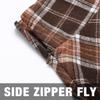 IDEALSANXUN Plaid Dresses for Women 2025 Fall Winter Casual Tartan Tweed Flannel Corduroy Sweater Dress Mini Skirt, Plaid Brown New, L view 4