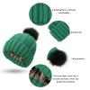 nster Winter Hats,Winter Knit Beanie Hats Women Bobble Pom Pom Caps for Outdoor Sports Keep Warm Yellow view 4