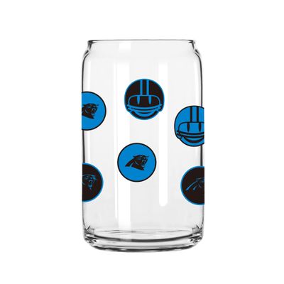 Logo Brands Carolina Panthers 16oz. Smiley Can Glass