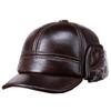 nster Winter Hats,The Elderly Genuine Leather Baseball Cap Plus Velvet Outdoor Hat Proctect Ear Winter L-XXL view 1