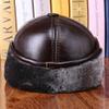 nster Winter Hats,The Elderly Genuine Leather Baseball Cap Plus Velvet Outdoor Hat Proctect Ear Winter L-XXL view 2