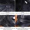 nster Winter Hats,The Elderly Genuine Leather Baseball Cap Plus Velvet Outdoor Hat Proctect Ear Winter L-XXL view 4