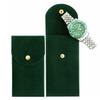 4PCS Watch Travel Storage Bag, Men and Women Portable Velvet Watch Pouch, Ring Bracelet Gift Storage Bag and Organizer (Blue/Green) view 1