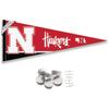 Nebraska Cornhuskers Pennant Flag and Wall Tack Mount Pads view 1