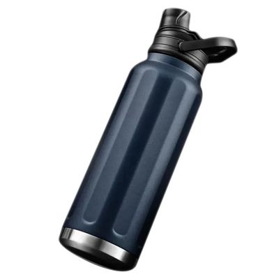 PAIFA Thermoses Sports Water Bottle with Handle,33.8oz Stainless Steel Water Bottles,Outdoor Portable Water Cup,FitnessHiking,Outdoor Sports (Color : Blue, Size : 1000ML)