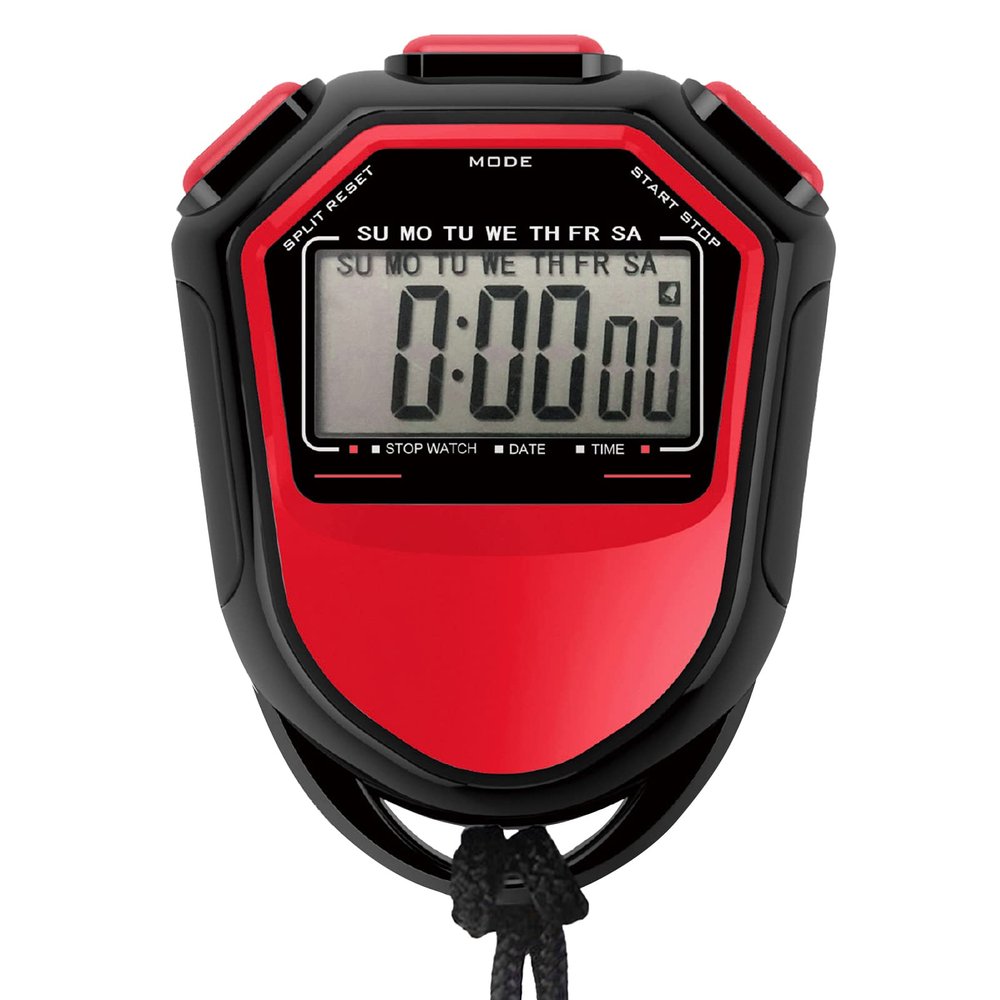 ERYUE Training Stopwatch,Waterproof Stopwatch Digital Handheld LCD Timer Chronograph Sports Counter with Strap for Swimming Running Football Training