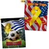 Ornament Collection World Cup Uruguay Support Our Troops Banner Pack Wall Art Flag Room Decorations Indoor Outdoor Tapestry Yard Signs FIFA Team Qatar Trophy Soccer Game Football Gifts, Made in USA view 1