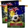 Ornament Collection World Cup Australia Wall 2 Pcs Banner Flag Patio Lawn Garden Room Decorations Outdoor Tapestry Yard Signs Art FIFA Team Qatar Trophy Soccer Game Football Gifts, Made in USA view 1