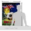 World Cup New Zealand American Flag Banner Pack Wall Art Patio Porch Lawn Garden Outdoor Decorations Tapestry Yard Signs FIFA Team Qatar Trophy Soccer Game Football Gifts Made in USA view 2