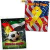 World Cup United Arab Emirates Support Our Troops Banner Pack Wall Art Flag Room Decorations Indoor Outdoor Tapestry Yard Signs FIFA Team Qatar Trophy Soccer Game Football Gifts Made In USA view 1