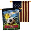 World Cup Argentina American Flag Banner Pack Patio Lawn Garden Patriotic Outdoor Decorations Indoor Tapestry Wall Art FIFA Team Qatar Trophy Soccer Game signs Football Gifts Made In USA view 1