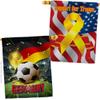 Ornament Collection World Cup Germany Support Our Troops Banner Pack Wall Art Flag Room Decorations Indoor Outdoor Tapestry Yard Signs FIFA Team Qatar Trophy Soccer Game Football Gifts, Made in USA view 1