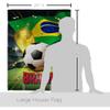 Ornament Collection World Cup Brazil Support Our Troops Banner Pack Wall Art Flag Room Decorations Indoor Outdoor Tapestry Yard Signs FIFA Team Qatar Trophy Soccer Game Football Gifts, Made in USA view 2