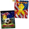 World Cup New Zealand Support Our Troops Banner Pack Wall Art Flag Room Decorations Indoor Outdoor Tapestry Yard Signs FIFA Team Qatar Trophy Soccer Game Football Gifts Made In USA view 1