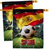 Ornament Collection World Cup Spain Wall 2 Pcs Banner Flag Patio Lawn Garden Room Decorations Outdoor Tapestry Yard Signs Art FIFA Team Qatar Trophy Soccer Game Football Gifts, Made in USA view 1