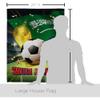 World Cup Saudi Arabia American Flag Banner Pack Patio Porch Lawn Garden Room Decorations Outdoor Tapestry Yard Signs Art FIFA Team Qatar Trophy Soccer Game Football Gifts Made in USA view 2