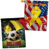Ornament Collection World Cup Belgium Support Our Troops Banner Pack Wall Art Flag Room Decorations Indoor Outdoor Tapestry Yard Signs FIFA Team Qatar Trophy Soccer Game Football Gifts, Made in USA view 1