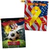 Ornament Collection World Cup Serbia Support Our Troops Banner Pack Wall Art Flag Room Decorations Indoor Outdoor Tapestry Yard Signs FIFA Team Qatar Trophy Soccer Game Football Gifts, Made in USA view 1