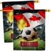 Ornament Collection World Cup Canada Wall 2 Pcs Banner Flag Patio Lawn Garden Room Decorations Outdoor Tapestry Yard Signs Art FIFA Team Qatar Trophy Soccer Game Football Gifts, Made in USA view 1