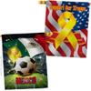 Ornament Collection World Cup Mexico Support Our Troops Banner Pack Wall Art Flag Room Decorations Indoor Outdoor Tapestry Yard Signs FIFA Team Qatar Trophy Soccer Game Football Gifts, Made in USA view 1