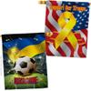 Ornament Collection World Cup Ukraine Support Our Troops Banner Pack Wall Art Flag Room Decorations Indoor Outdoor Tapestry Yard Signs FIFA Team Qatar Trophy Soccer Game Football Gifts, Made in USA view 1