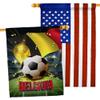 Ornament Collection World Cup Belgium American Flag Banner Pack Patio Porch Lawn Garden Room Decorations Outdoor Tapestry Yard Signs Art FIFA Team Qatar Trophy Soccer Game Football Gifts, Made in USA view 1