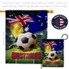 World Cup Australia American Flag Banner Pack Patio Porch Lawn Garden Room Decorations Outdoor Tapestry Yard Signs Art FIFA Team Qatar Trophy Soccer Game Football Gifts Made in USA view 4