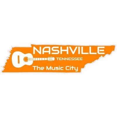 U.S. Custom Stickers Nashville Tennessee Music City Sticker 6 Inch
