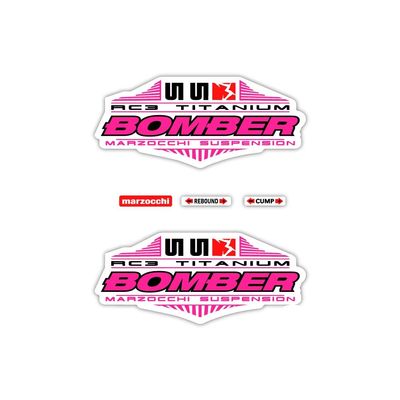 Marzocchi Bomber 55 RC3 Titanium Fork Bike Compatible Stickers 26"