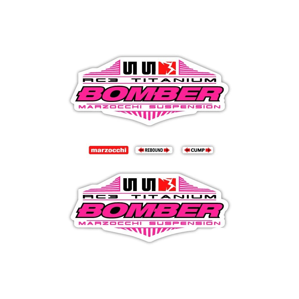 Marzocchi Bomber 55 RC3 Titanium Fork Bike Compatible Stickers 26"