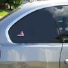 U.S. Custom Stickers Virginia American Flag State Shaped Sticker 5 Inch view 2