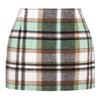 Green Skirt Women High Waisted Fall Winter Pencil Bodycon Short Flannel Tweed Wool Plaid Mini Skirts Dresses Business Work Casual Outfits Clothes, Green New, M view 2