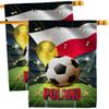 Ornament Collection World Cup Poland Wall 2 Pcs Banner Flag Patio Lawn Garden Room Decorations Outdoor Tapestry Yard Signs Art FIFA Team Qatar Trophy Soccer Game Football Gifts, Made in USA view 1