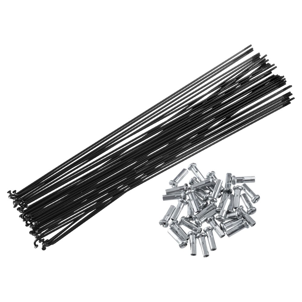X AUTOHAUX 36 Pcs Bicycle Steel Spokes 14G Bike Spoke 261mm Length with Nipples for Most Bicycle